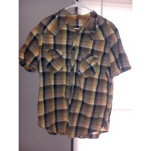 Arizona Men's Button Down Polo Shirt XLPearl Snap